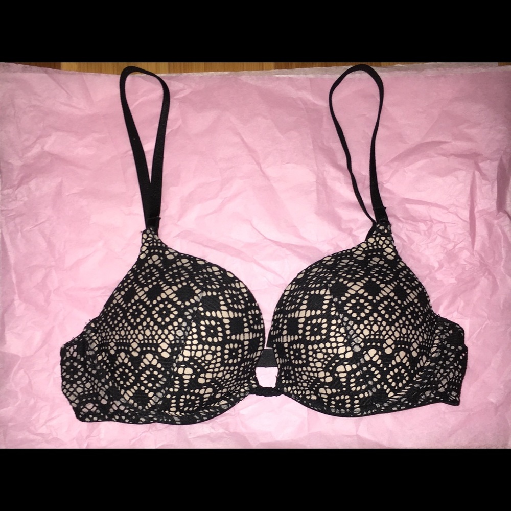 Victoria’s Secret Black Lace Detail Bra, 34C